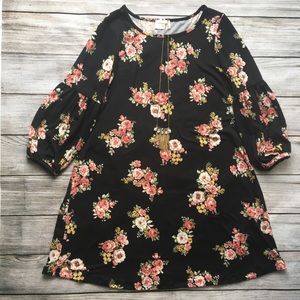 Black floral Everly dress